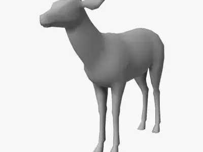 Low Poly Doe deer Low-poly 3D model