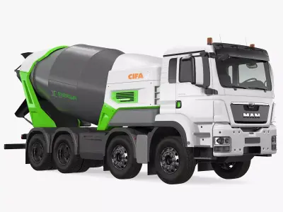 Electric Hybrid Mixer Truck Energya E9 3D model