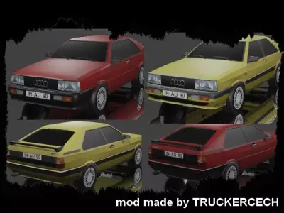 Audi 80 coupe GT low poly personal car Low-poly 3D model