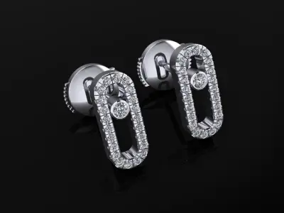 Messika Stylish Earrings 3D print model