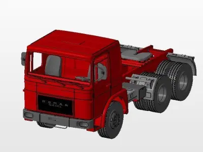 Truck Roman Diesel 6x4 MAN F8 3D print model 3D print model