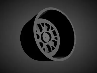 SSR Professor MS3R scalable and Printable rim 3D print model