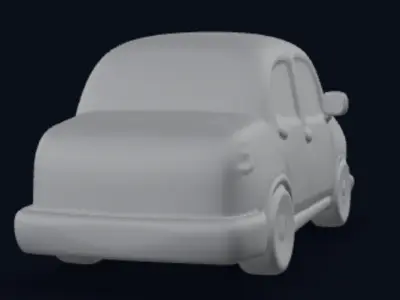 Cartoon car 3D model
