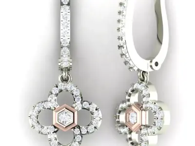 Luxury earrings for 3D printing 3D print model 3