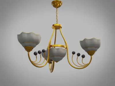 Ceiling Light 4 Low-poly 3D model