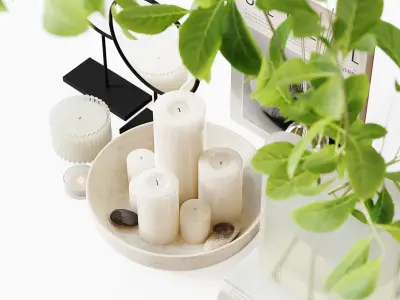 Decorative Set 241 Low-poly 3D model