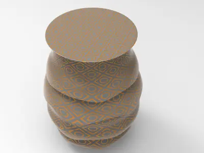 Lostry Stool Low-poly 3D model