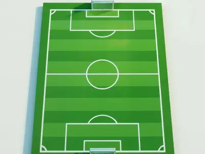 American Football Field Low-poly 3D model