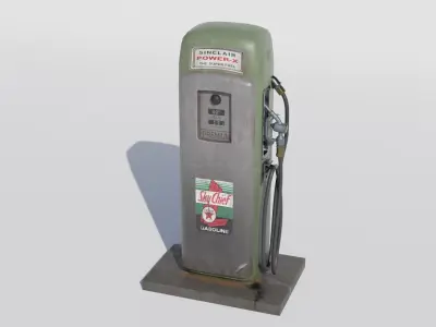 Gas Station Low-poly 3D model by michaelvivin2014