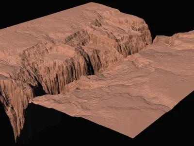 High-polly Desert Canyon 3D model