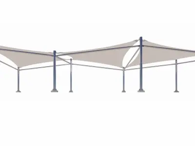 Tarpaulin Roof 1 3D model