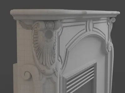 Classic Fireplace 3D model buy