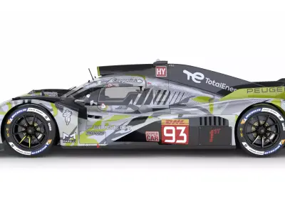 Peugeot 9X8 LMDh 2025 WEC 3D model