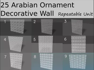 Arabian Ornaments Pattern  Collection 2 3D model