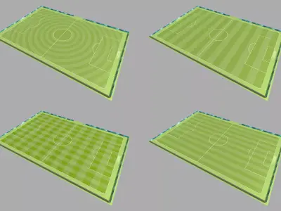 Soccer Camp Low-poly 3D model