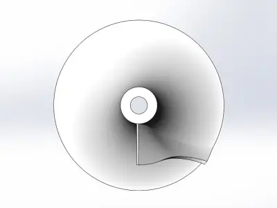 Turbocharger Impeller D43mm d29mm 3D print model