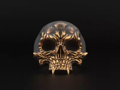 Ring Skull Vampire STL 3D print model