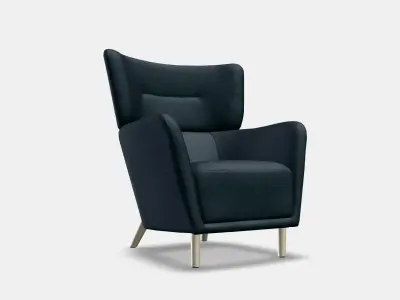 OSKARSHAMN Wing chair 1 Low-poly 3D model