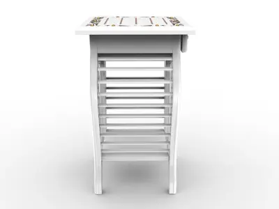 Side bed Table Low-poly 3D model