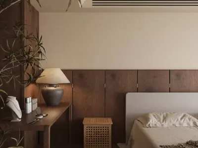 Retro bedroom 3D model