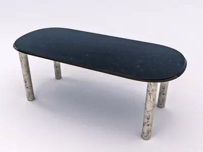 Modern cylindrical pedestal table 3D model