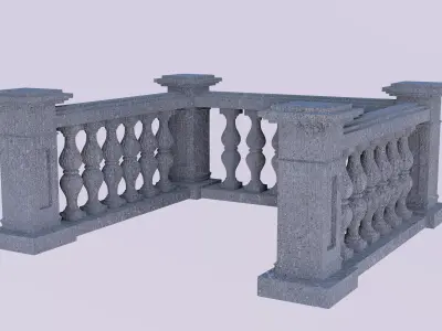 Modern Balustrade Styles 3D 3D model