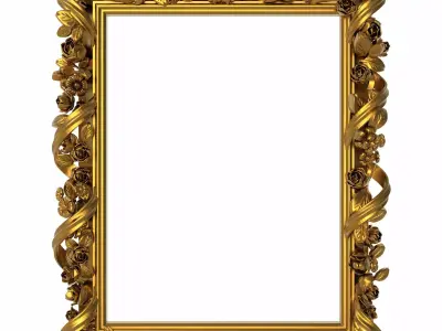 carved frame 3D model 35
