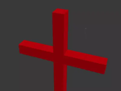 Cross Low-poly 3D model