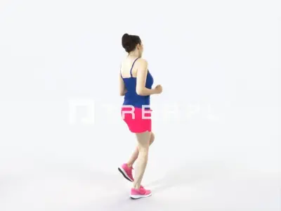 Dream 02F Running Jogging Sports Woman Low-poly 3D model