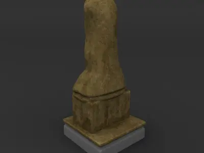 Idol D egyptian statue 3D model