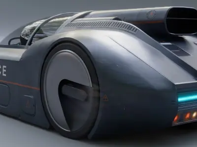 3Dpro CAR scifi 7 Low-poly 3D model