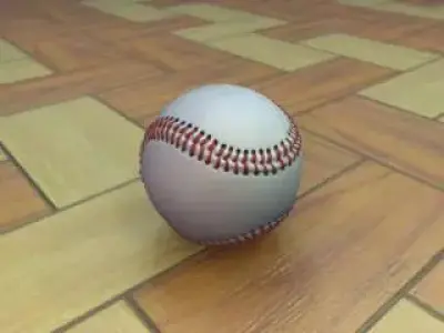 Baseball League Ball Low-poly 3D model