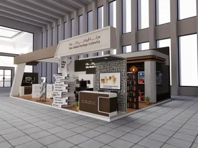 Exhibition event booth 3D model 3D model