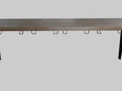 Bar Table-02 Low-poly 3D model