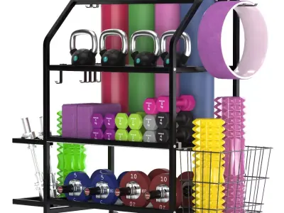 Yoga Equipment Gym Home Low-poly 3D model