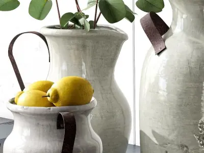 Pottery Barn MARLOWE CERAMIC VASE COLLECTION 3D model