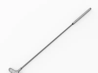 Putter gold and golf 3D model
