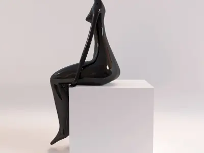 A statuette of a lady 1 3D model