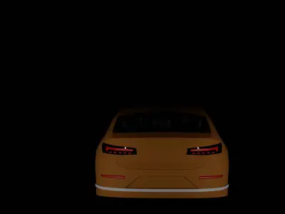 Volkswagen Concept Sedan 2025  Low Poly 3D Model Free low-poly 3D model