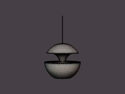 Pendant White-Copper Low-poly 3D model