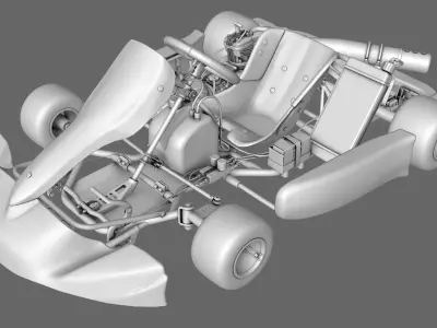 X30 Tony Kart Racer 401R Low-poly 3D model