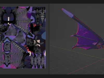 Low Poly Stylized Wyvern Low-poly 3D model