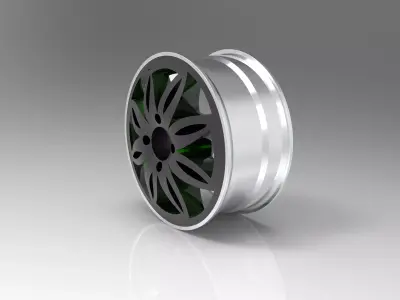 wheel with spokes 3D model purchase