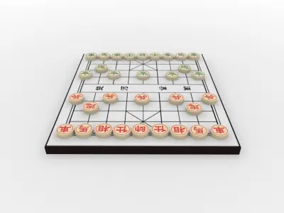 Chiness Chess - Xiangqi Low-poly 3D model