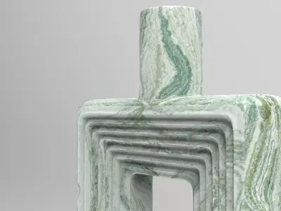Quare Vase Low-poly 3D model