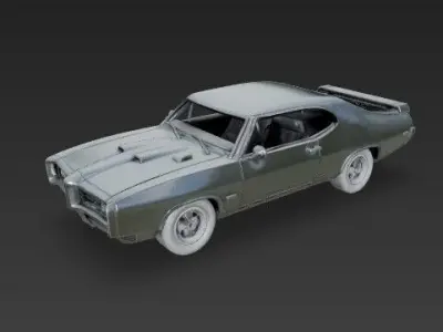 1970 Plymouth Barracuda  Muscle Car Icon  3D print model