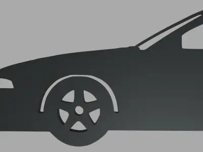 Nissan Silvia S14 Veilside Coupe 1995 Key Ring 3D print model