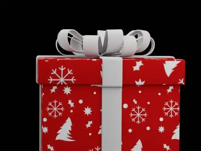 Christmas Gift Box Low-poly 3D model get