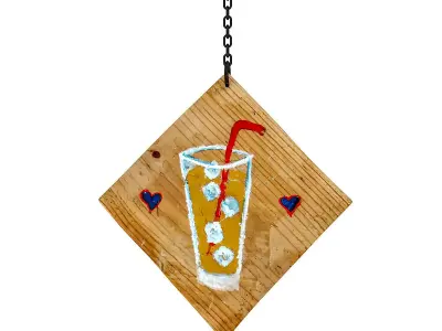 wooden frame 05 Low-poly 3D model