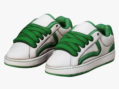 Skater Shoes Pack Y2K Low-poly 3D model